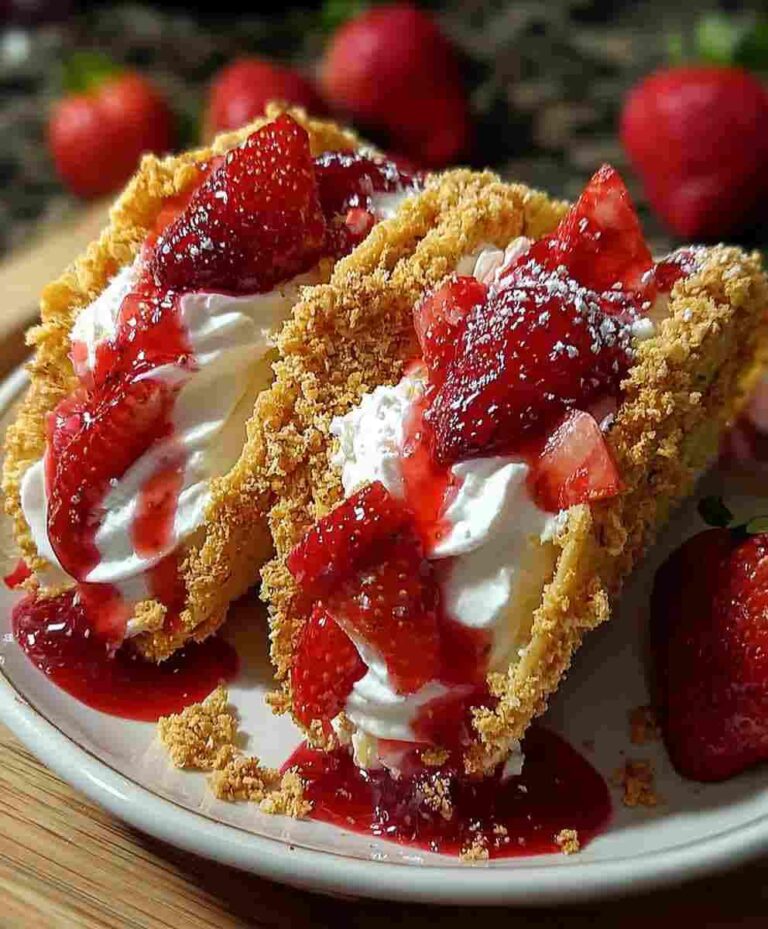 Strawberry Crunch Cheesecake Tacos