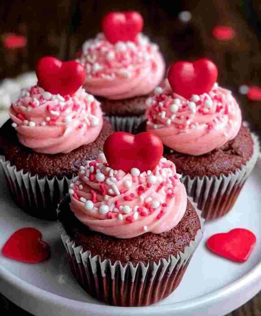 Valentine’s Day Chocolate Cupcakes
